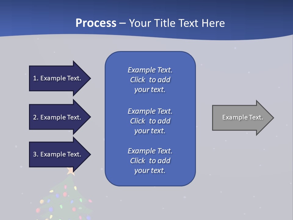 A Christmas Tree In The Snow With A Star On Top Of It PowerPoint Template