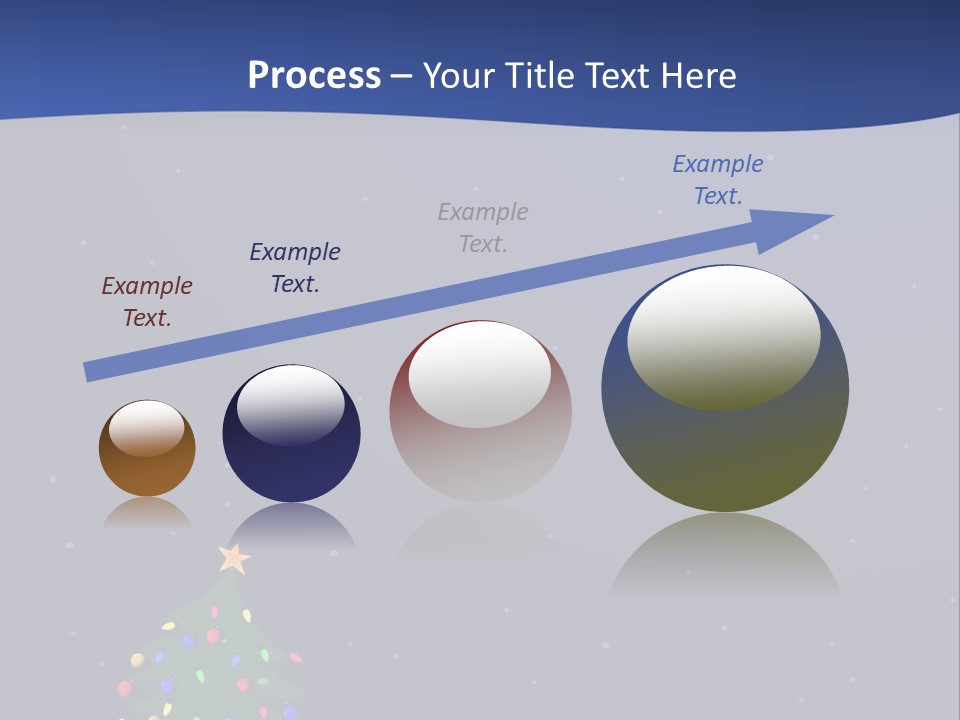 A Christmas Tree In The Snow With A Star On Top Of It PowerPoint Template