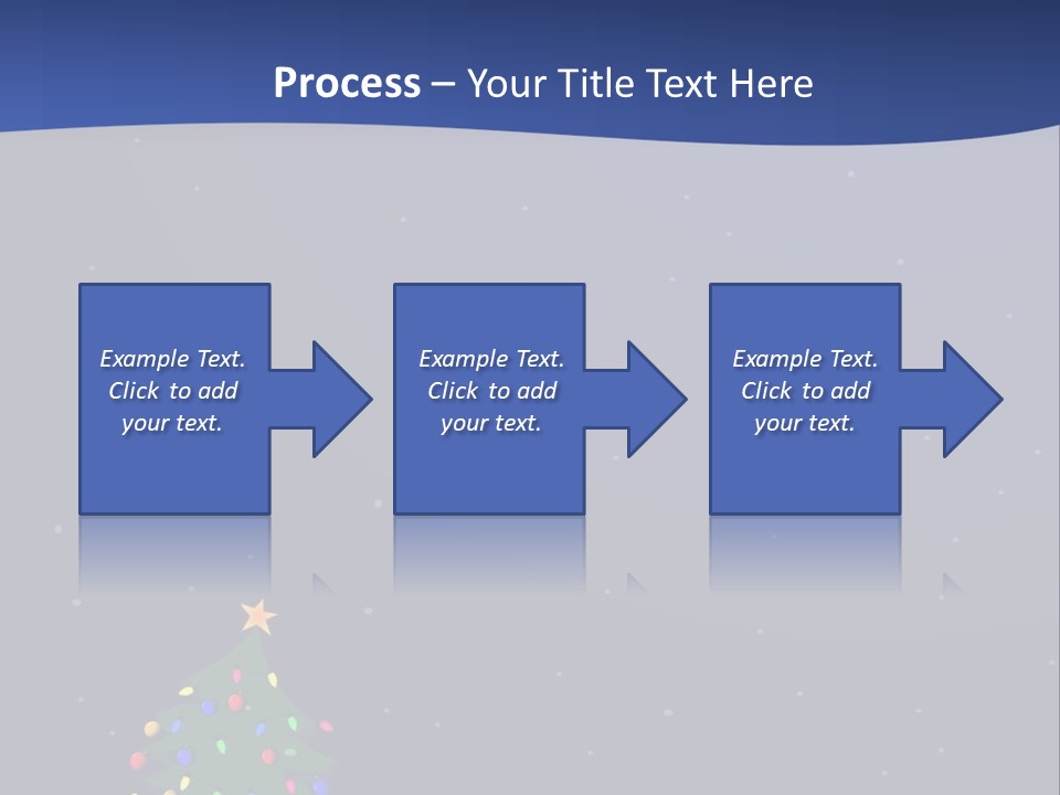 A Christmas Tree In The Snow With A Star On Top Of It PowerPoint Template