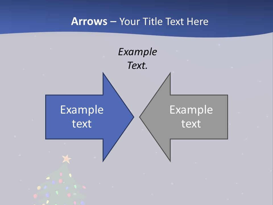 A Christmas Tree In The Snow With A Star On Top Of It PowerPoint Template