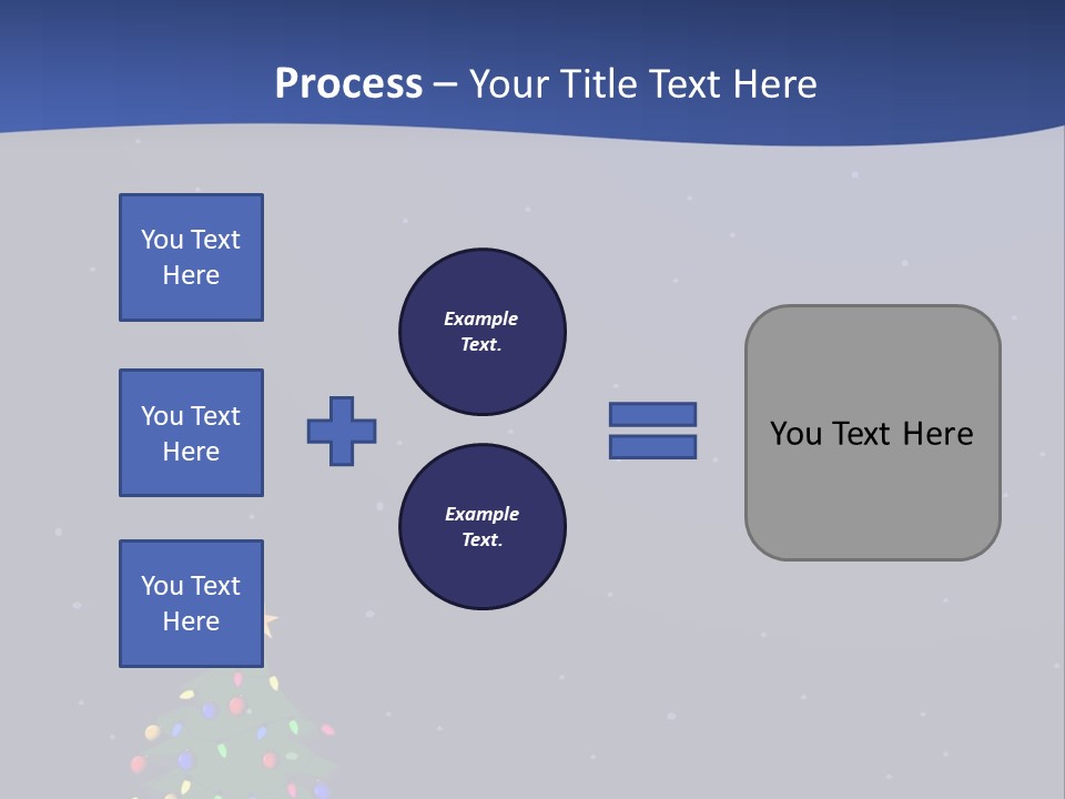 A Christmas Tree In The Snow With A Star On Top Of It PowerPoint Template
