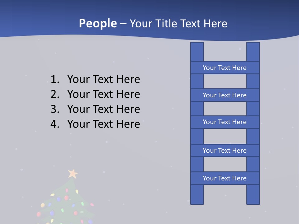 A Christmas Tree In The Snow With A Star On Top Of It PowerPoint Template