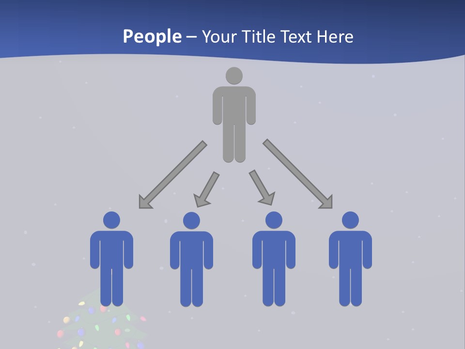 A Christmas Tree In The Snow With A Star On Top Of It PowerPoint Template