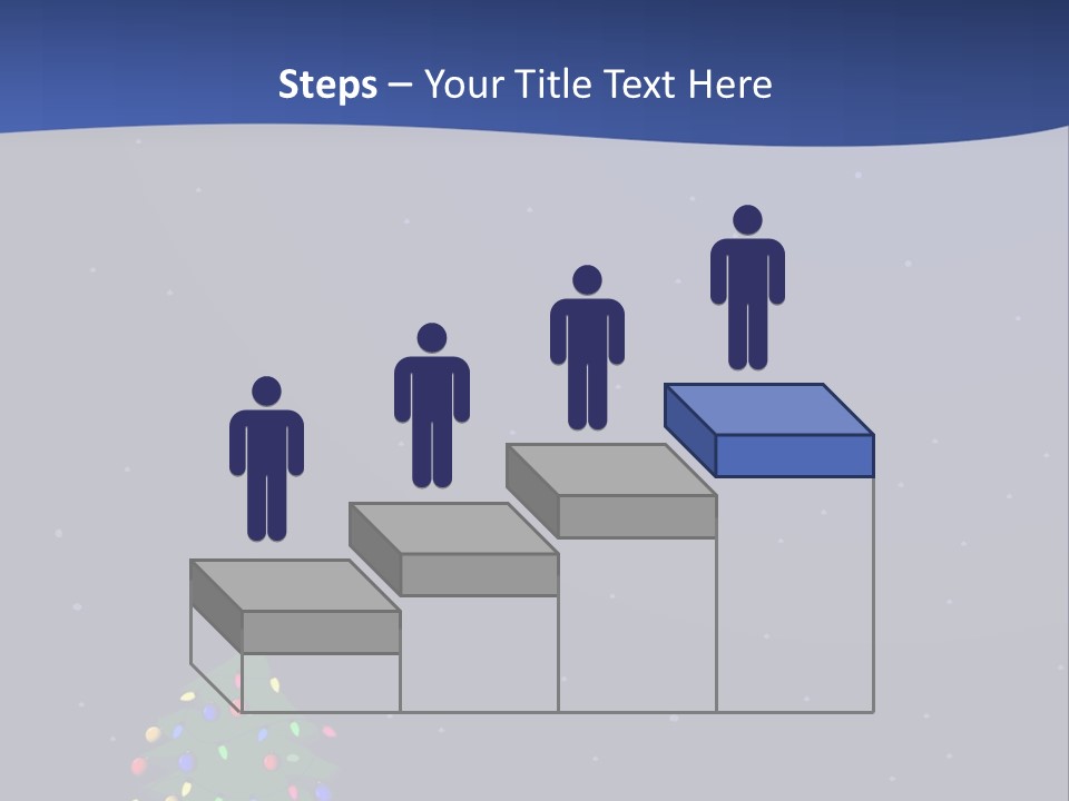 A Christmas Tree In The Snow With A Star On Top Of It PowerPoint Template