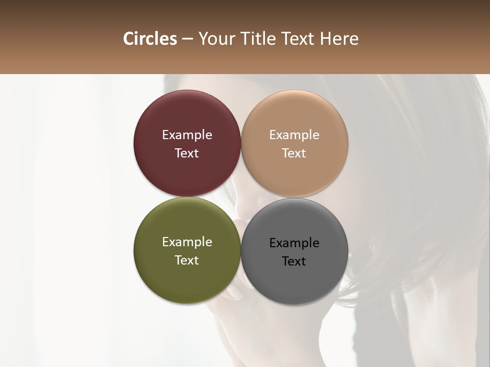 A Woman Holding Her Hand To Her Face PowerPoint Template