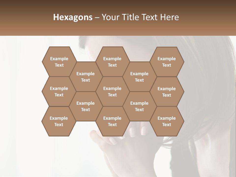 A Woman Holding Her Hand To Her Face PowerPoint Template