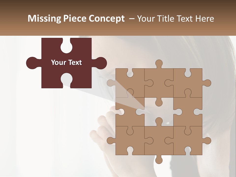 A Woman Holding Her Hand To Her Face PowerPoint Template