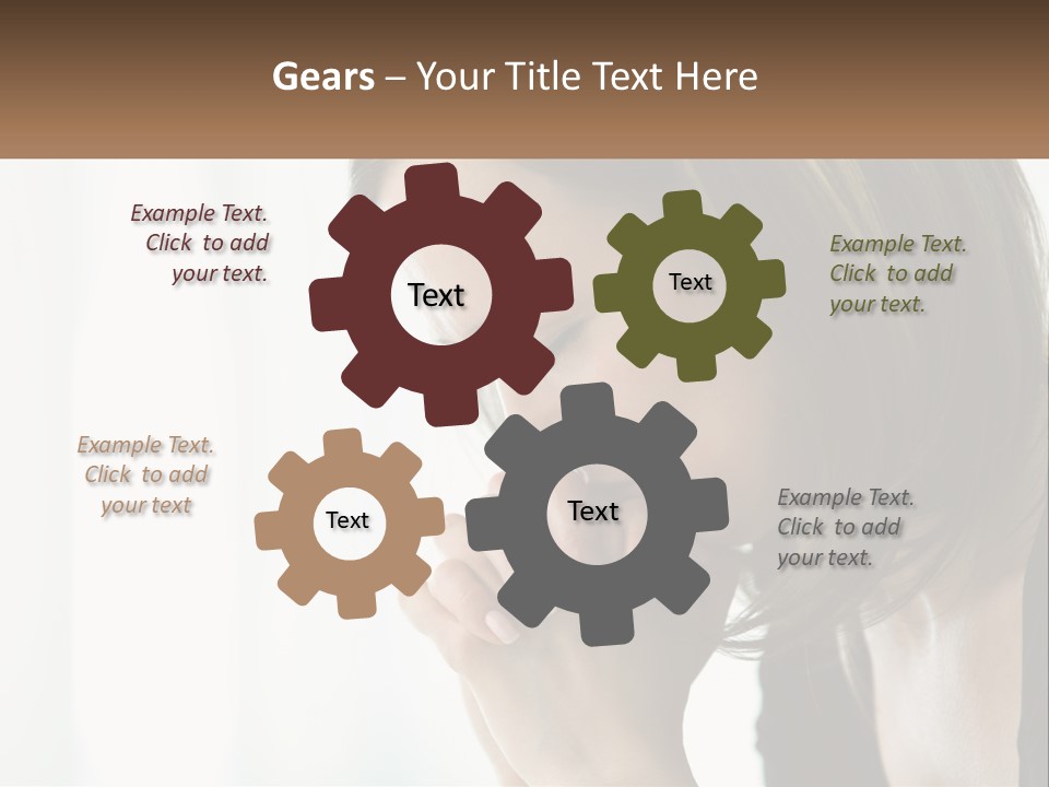 A Woman Holding Her Hand To Her Face PowerPoint Template