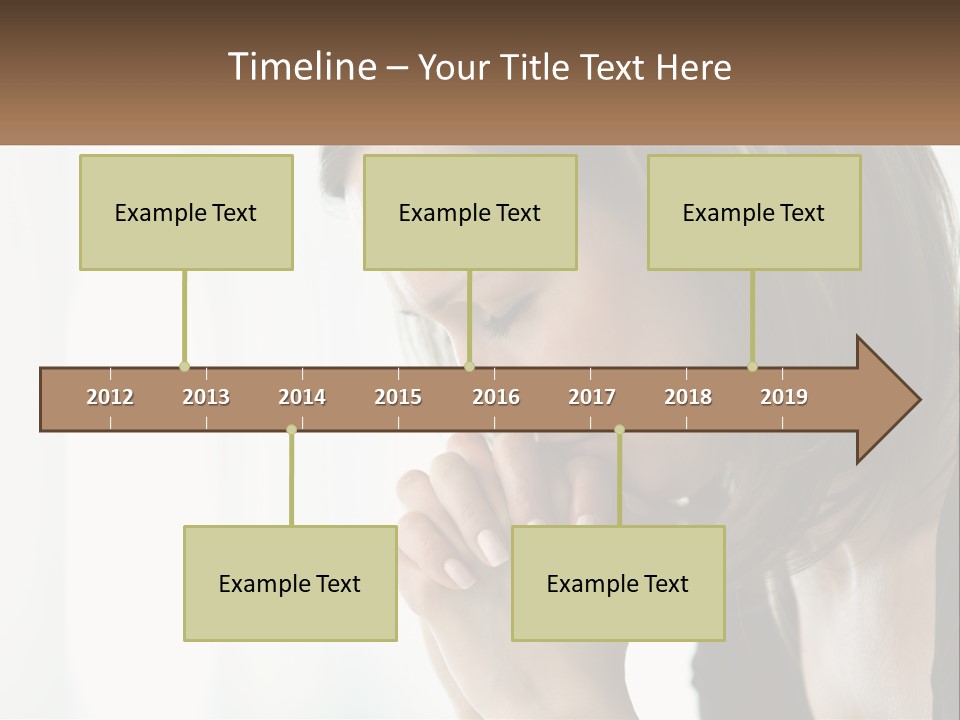 A Woman Holding Her Hand To Her Face PowerPoint Template