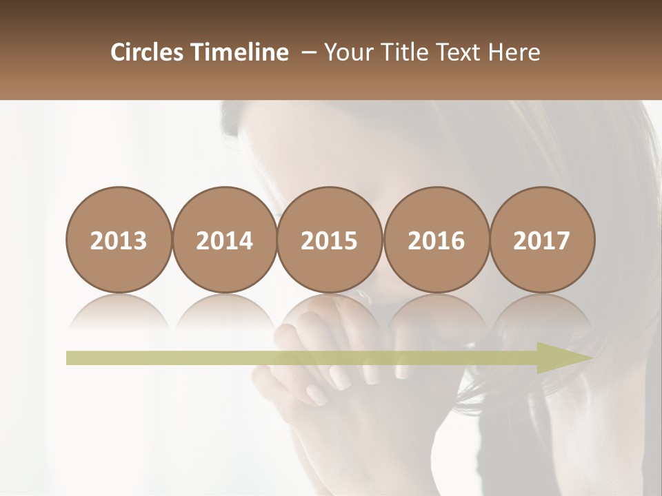 A Woman Holding Her Hand To Her Face PowerPoint Template