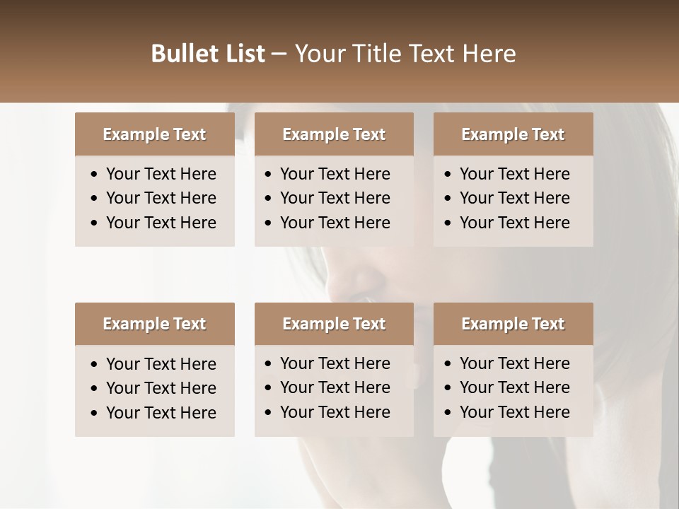 A Woman Holding Her Hand To Her Face PowerPoint Template