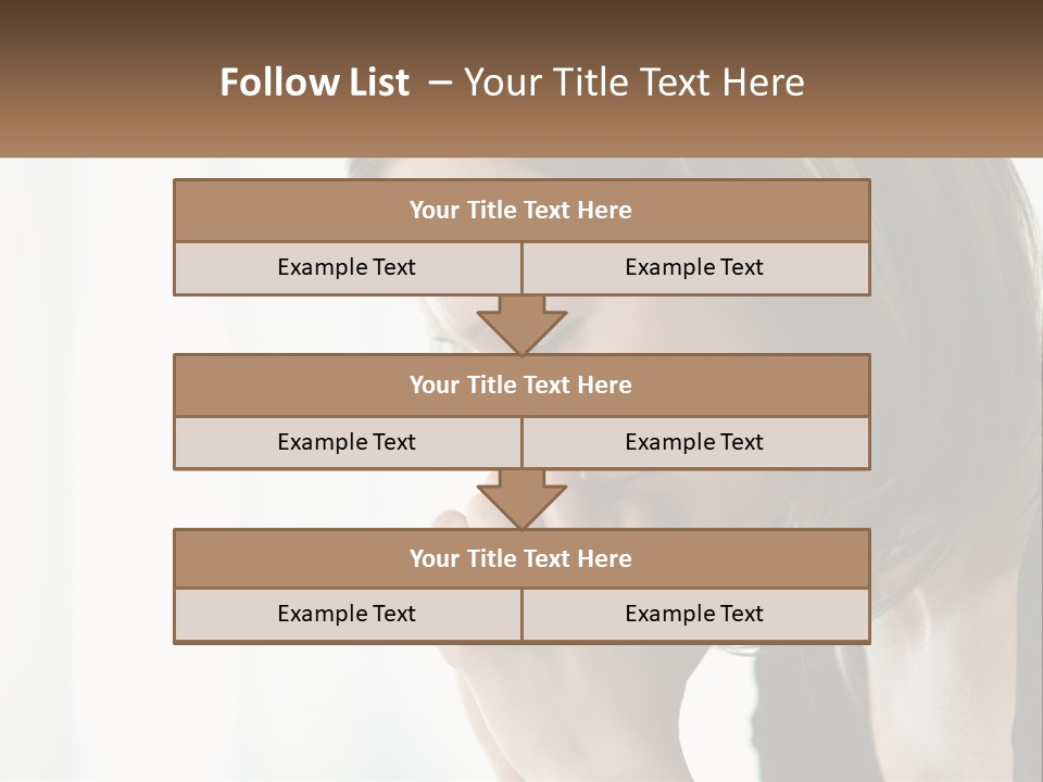 A Woman Holding Her Hand To Her Face PowerPoint Template