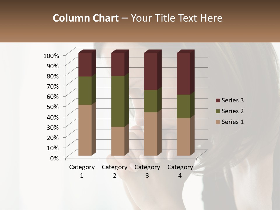 A Woman Holding Her Hand To Her Face PowerPoint Template