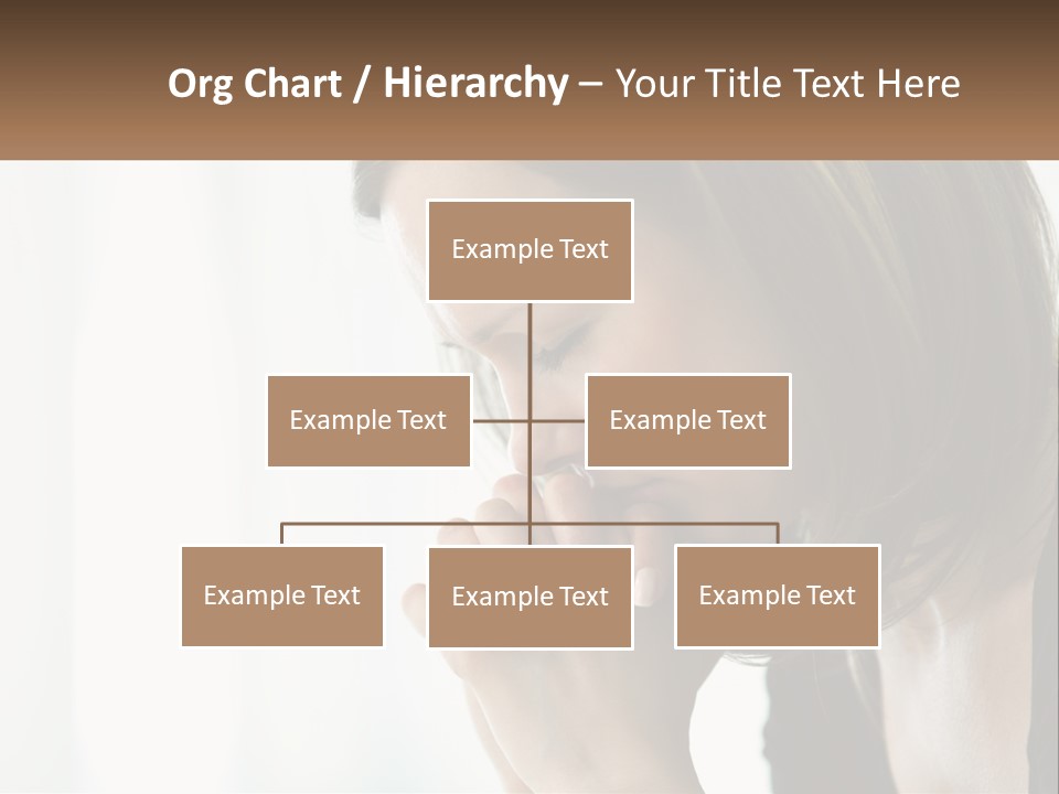 A Woman Holding Her Hand To Her Face PowerPoint Template