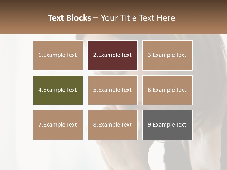 A Woman Holding Her Hand To Her Face PowerPoint Template