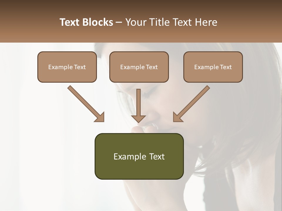 A Woman Holding Her Hand To Her Face PowerPoint Template
