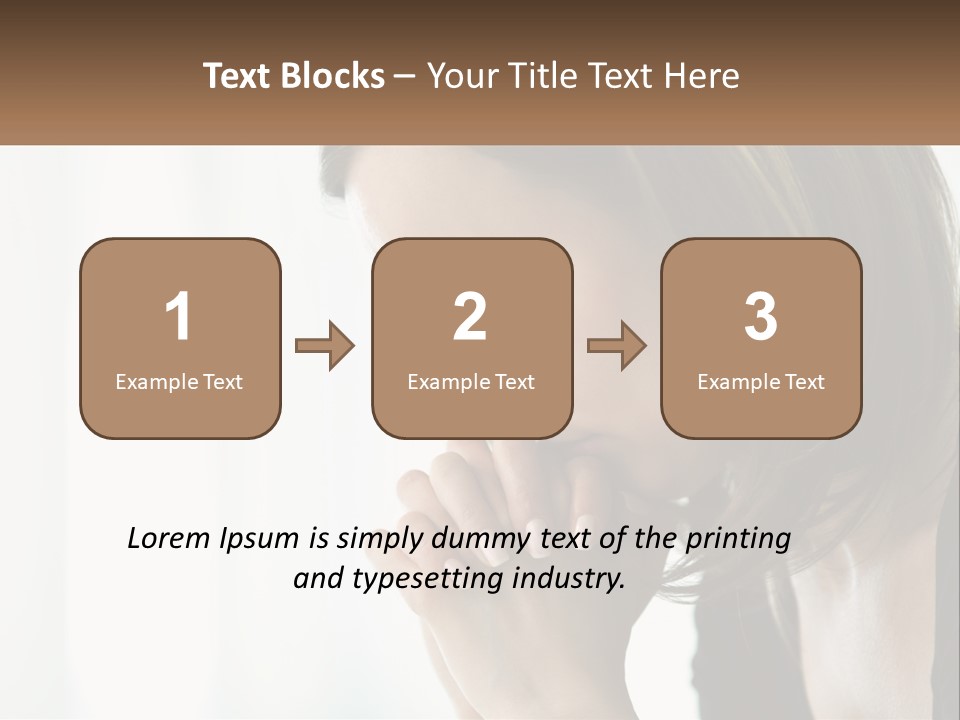 A Woman Holding Her Hand To Her Face PowerPoint Template
