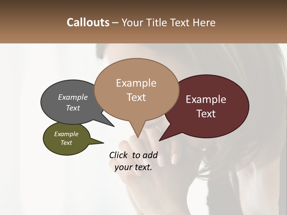 A Woman Holding Her Hand To Her Face PowerPoint Template