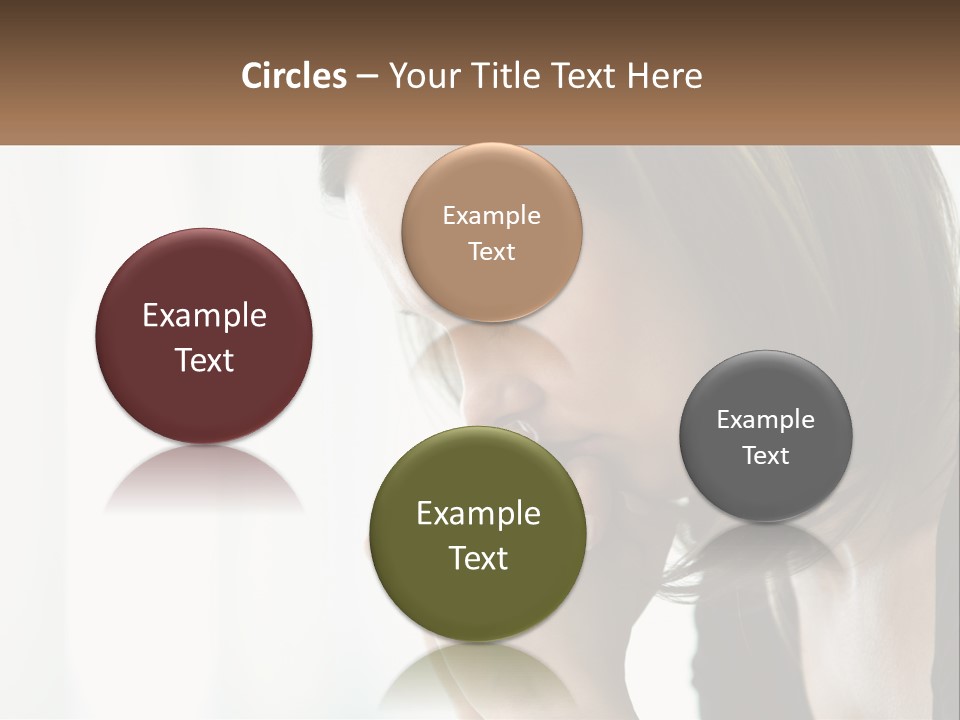 A Woman Holding Her Hand To Her Face PowerPoint Template