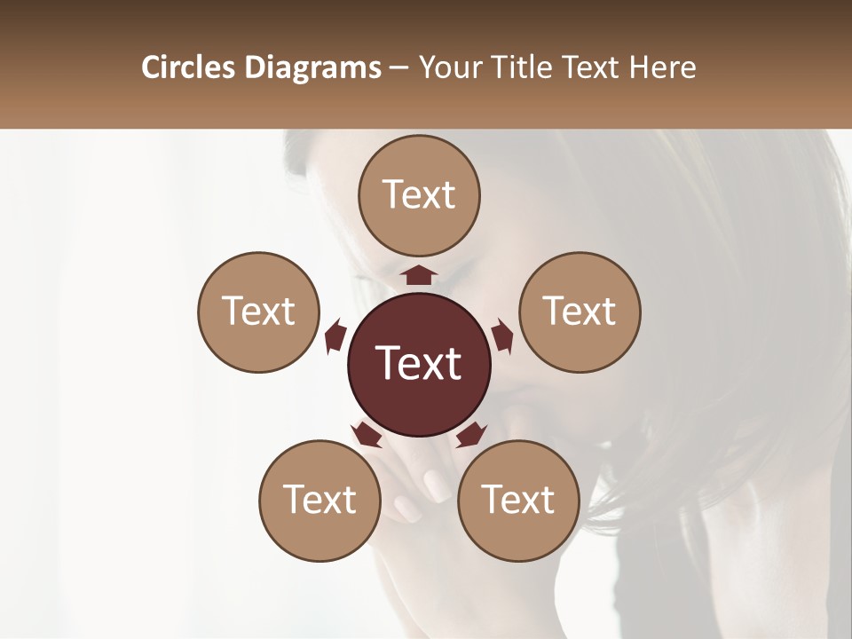 A Woman Holding Her Hand To Her Face PowerPoint Template