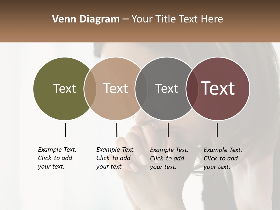 A Woman Holding Her Hand To Her Face PowerPoint Template