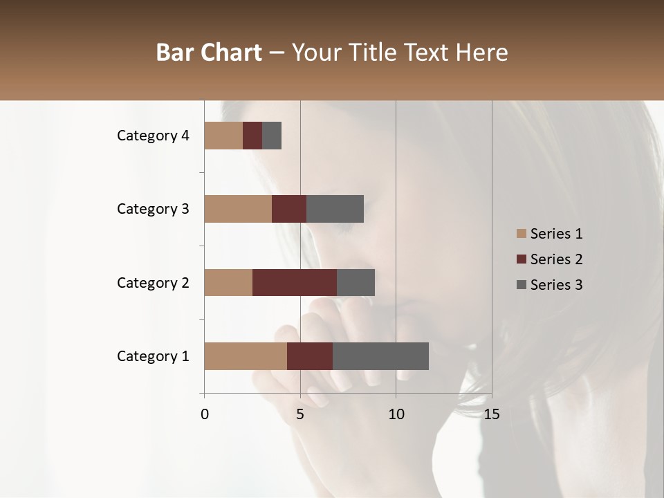A Woman Holding Her Hand To Her Face PowerPoint Template