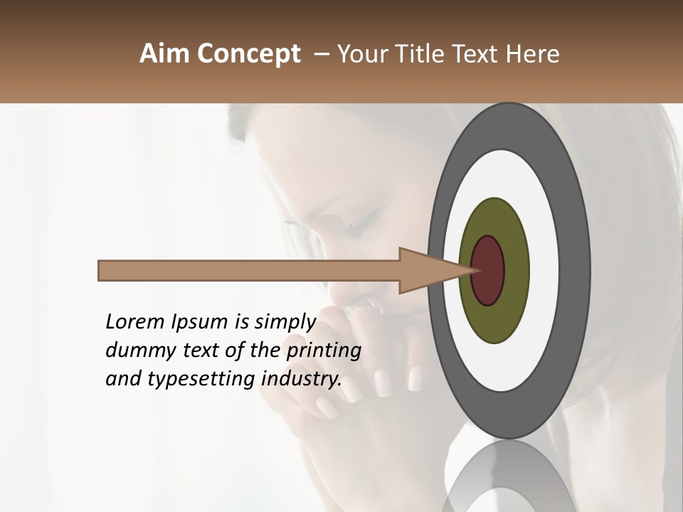 A Woman Holding Her Hand To Her Face PowerPoint Template