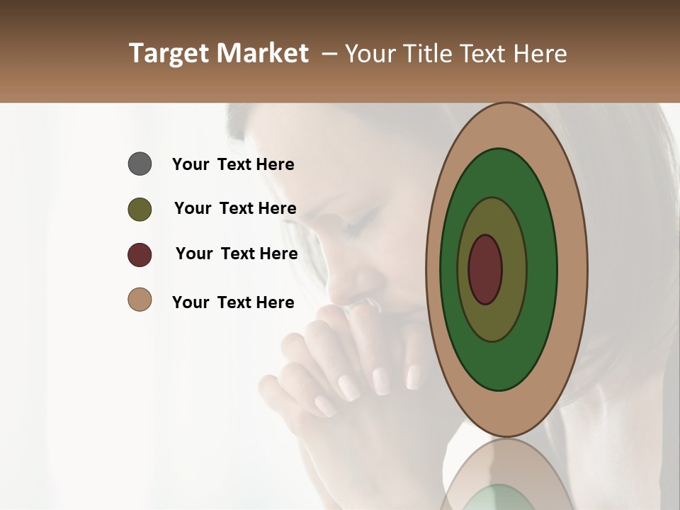 A Woman Holding Her Hand To Her Face PowerPoint Template