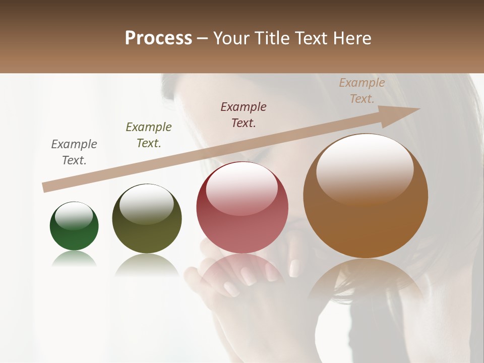 A Woman Holding Her Hand To Her Face PowerPoint Template