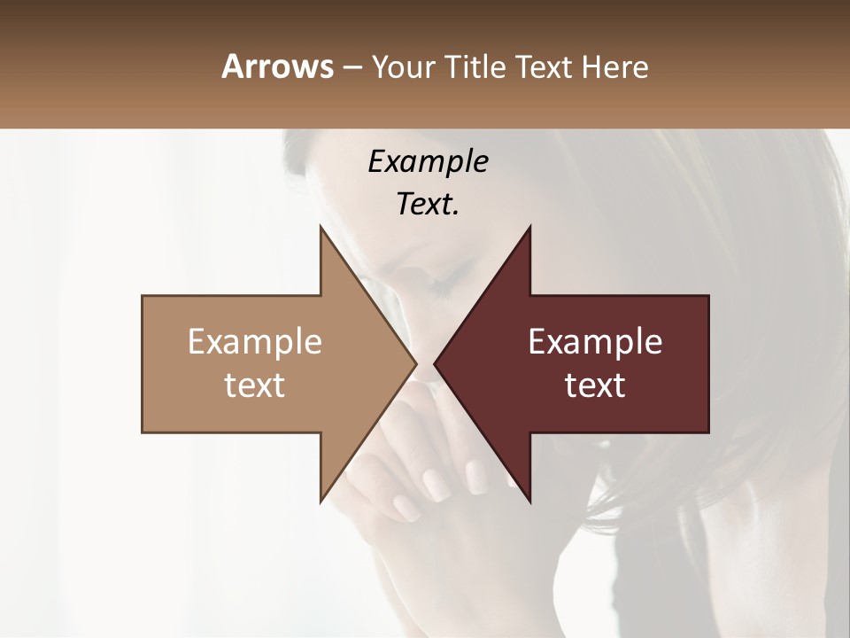 A Woman Holding Her Hand To Her Face PowerPoint Template