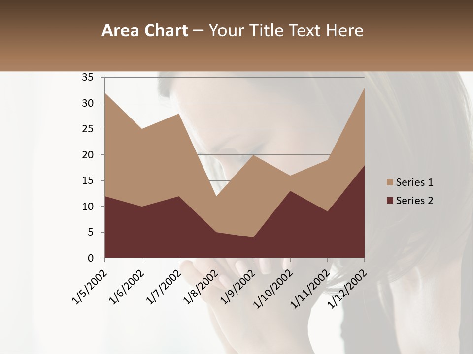 A Woman Holding Her Hand To Her Face PowerPoint Template