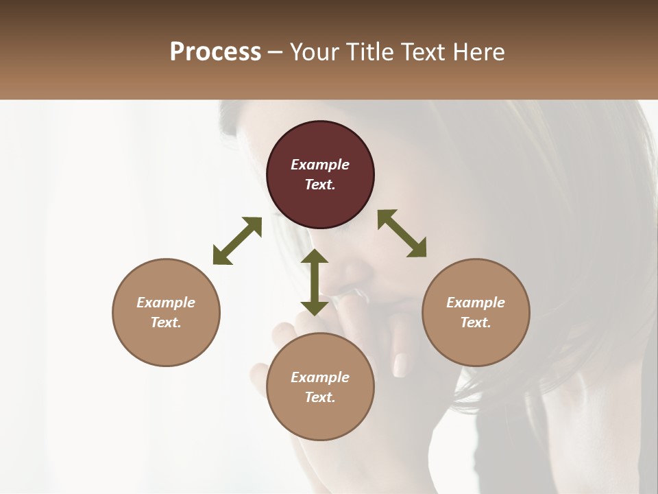 A Woman Holding Her Hand To Her Face PowerPoint Template