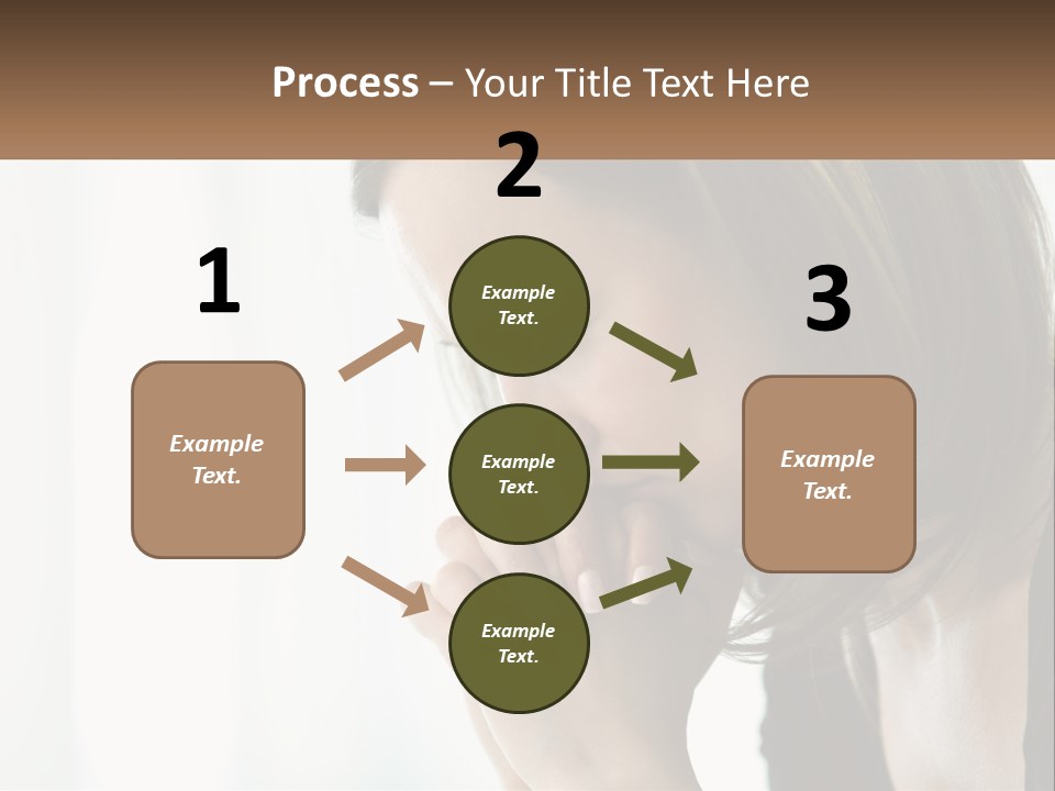 A Woman Holding Her Hand To Her Face PowerPoint Template