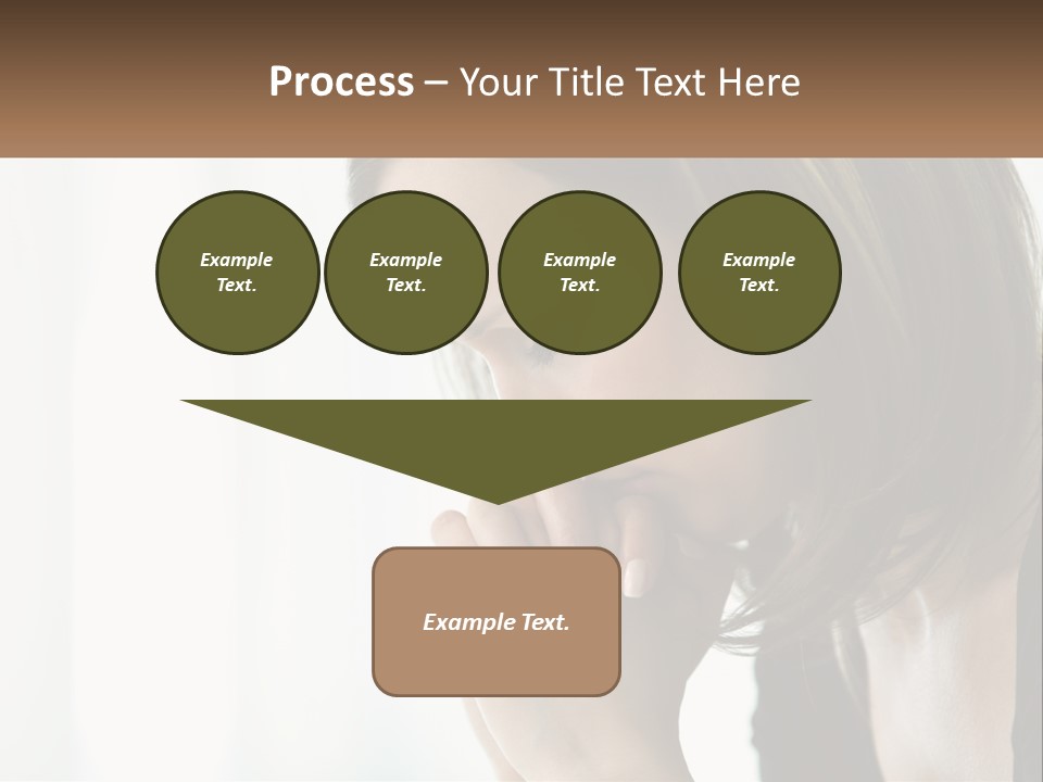 A Woman Holding Her Hand To Her Face PowerPoint Template