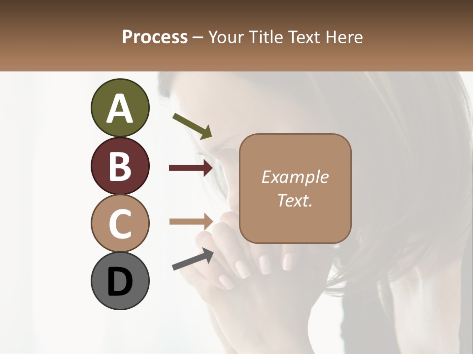 A Woman Holding Her Hand To Her Face PowerPoint Template