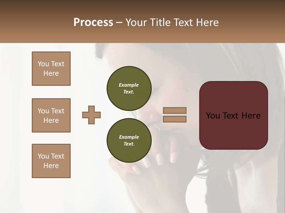 A Woman Holding Her Hand To Her Face PowerPoint Template