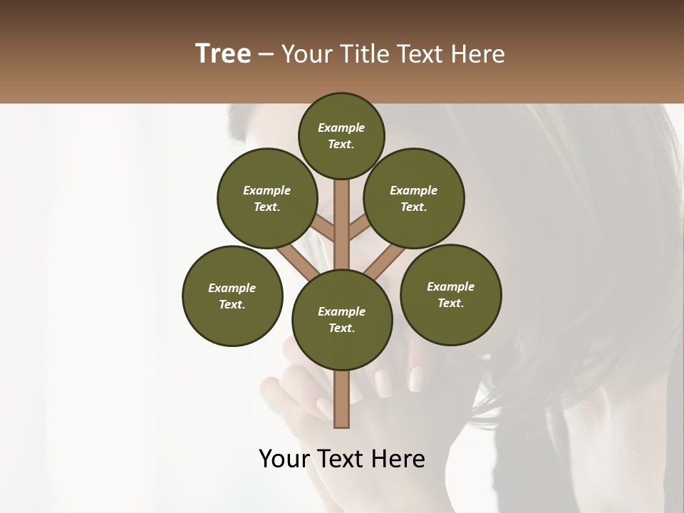 A Woman Holding Her Hand To Her Face PowerPoint Template