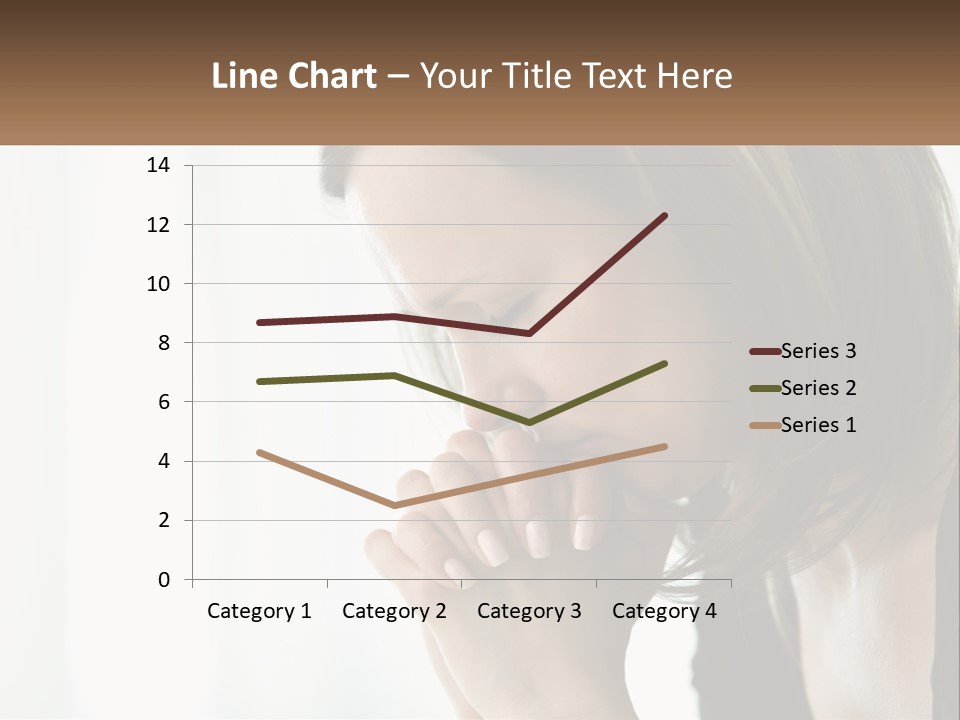 A Woman Holding Her Hand To Her Face PowerPoint Template