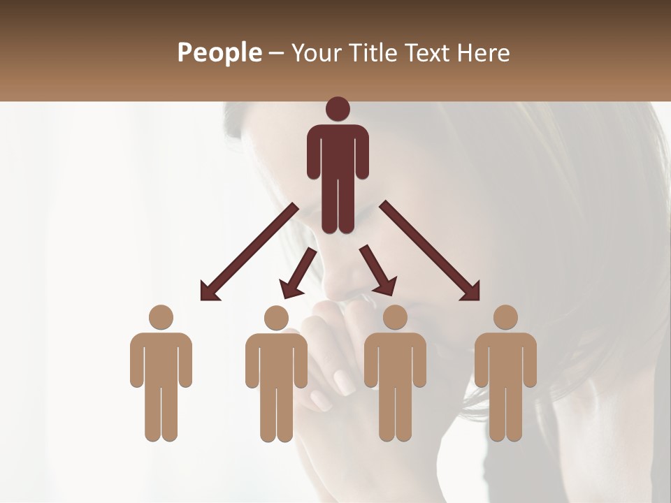 A Woman Holding Her Hand To Her Face PowerPoint Template