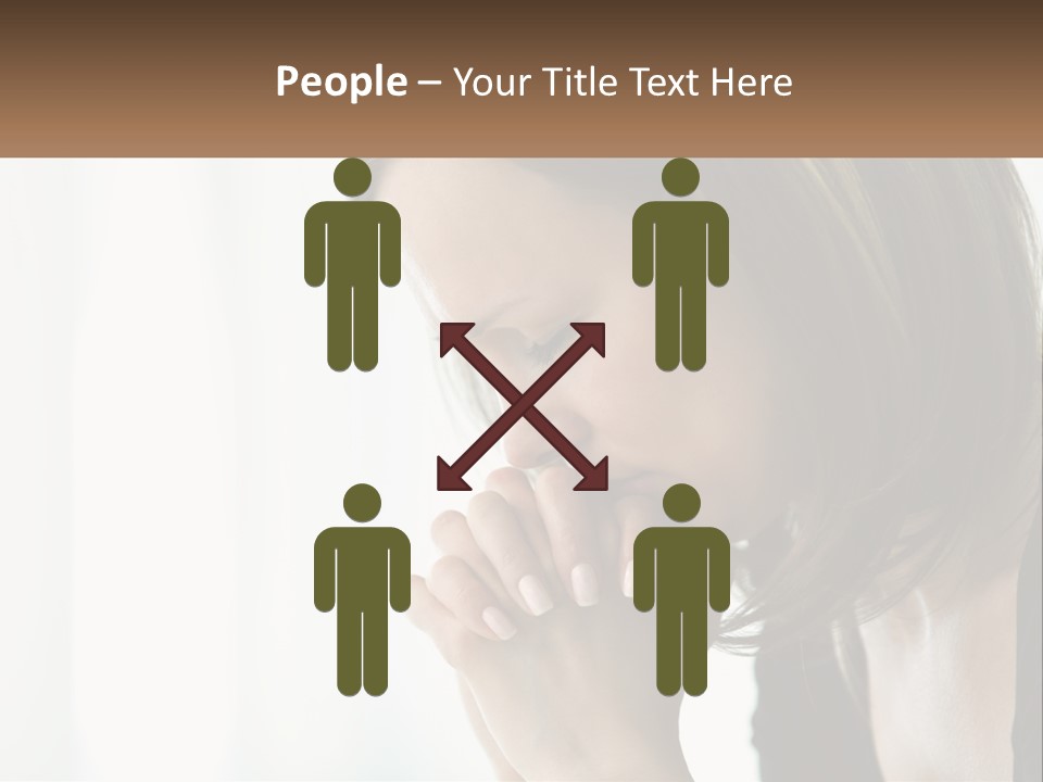 A Woman Holding Her Hand To Her Face PowerPoint Template