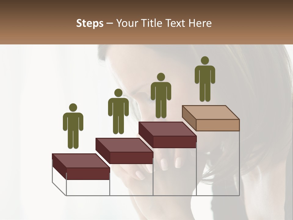 A Woman Holding Her Hand To Her Face PowerPoint Template