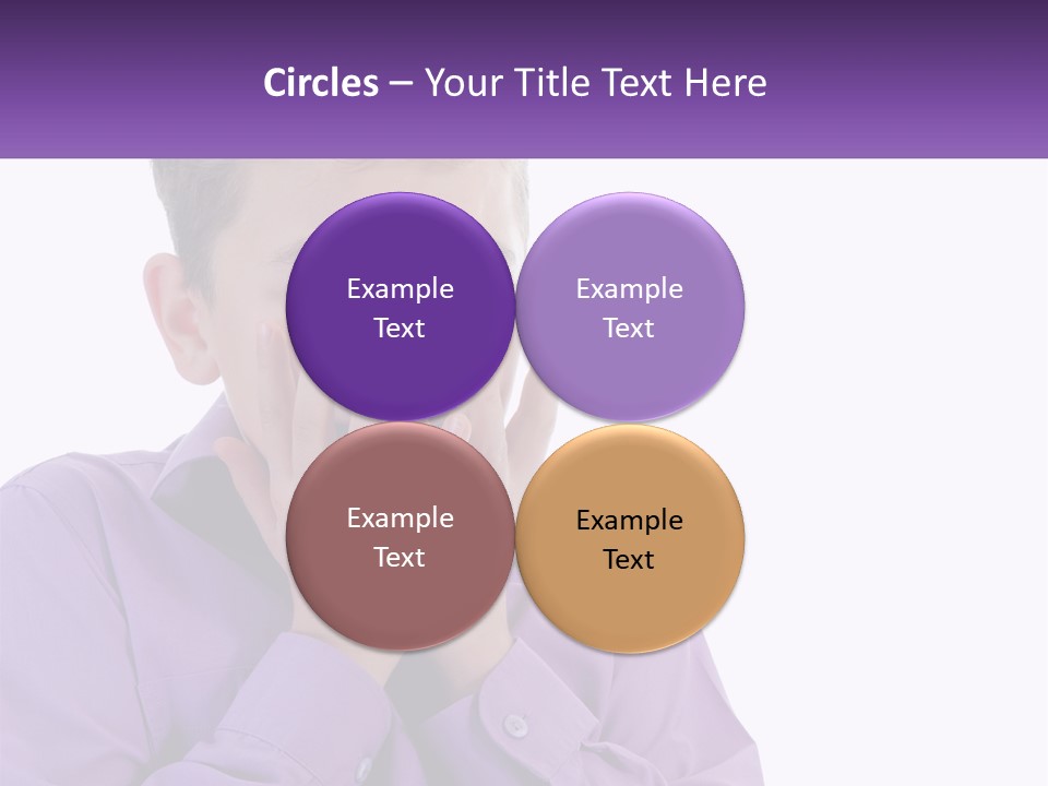 A Young Boy Is Holding His Hands To His Mouth PowerPoint Template