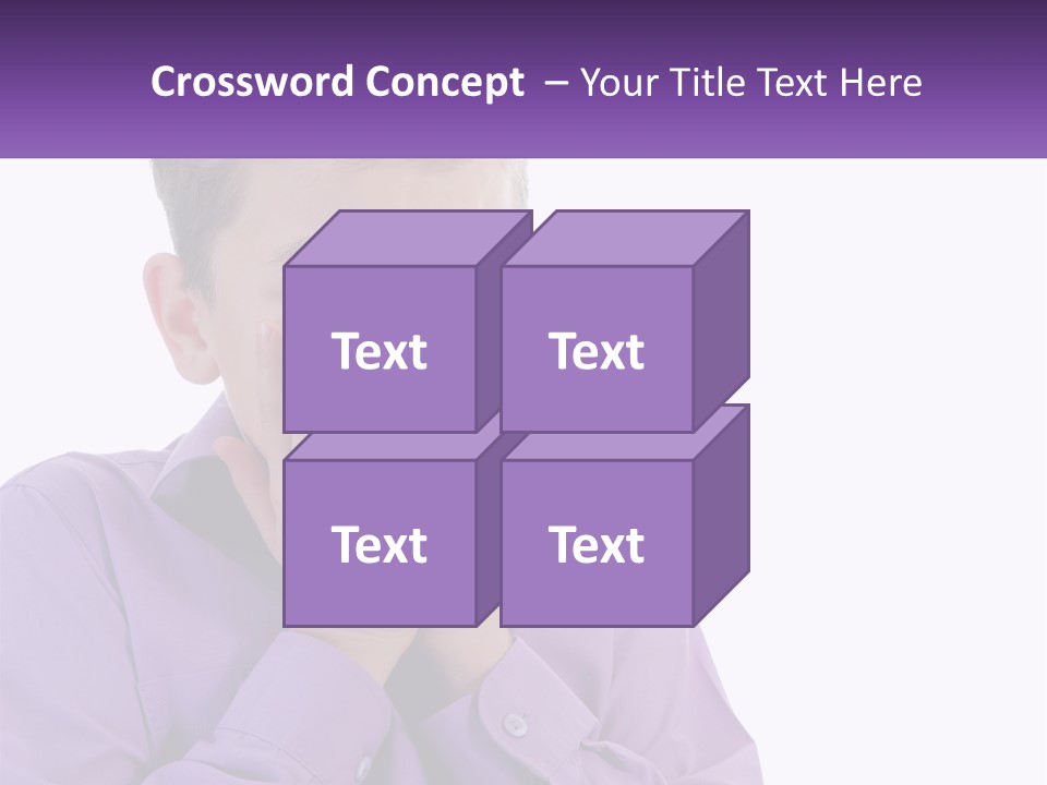 A Young Boy Is Holding His Hands To His Mouth PowerPoint Template