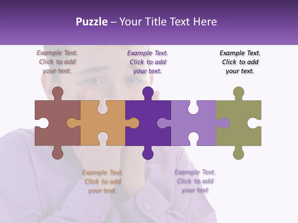 A Young Boy Is Holding His Hands To His Mouth PowerPoint Template