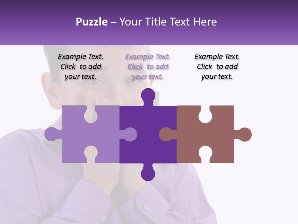 A Young Boy Is Holding His Hands To His Mouth PowerPoint Template