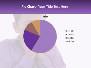 A Young Boy Is Holding His Hands To His Mouth PowerPoint Template