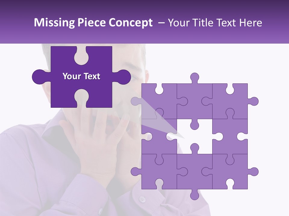 A Young Boy Is Holding His Hands To His Mouth PowerPoint Template