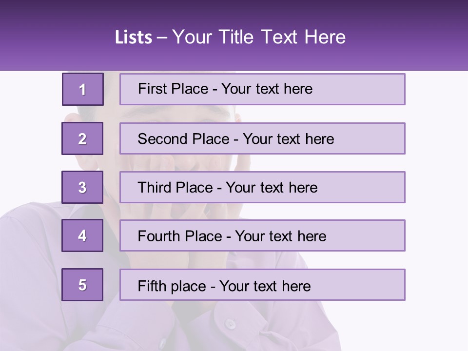 A Young Boy Is Holding His Hands To His Mouth PowerPoint Template