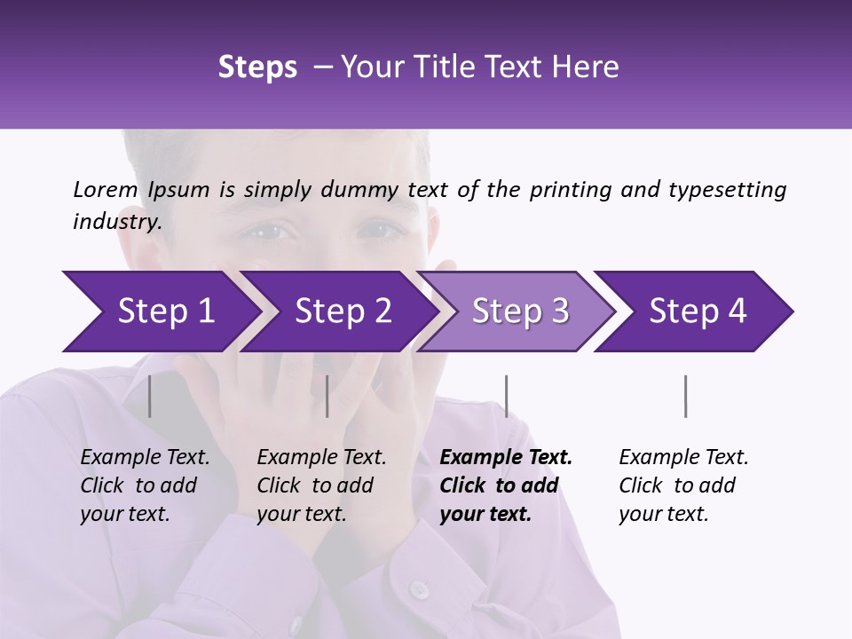 A Young Boy Is Holding His Hands To His Mouth PowerPoint Template