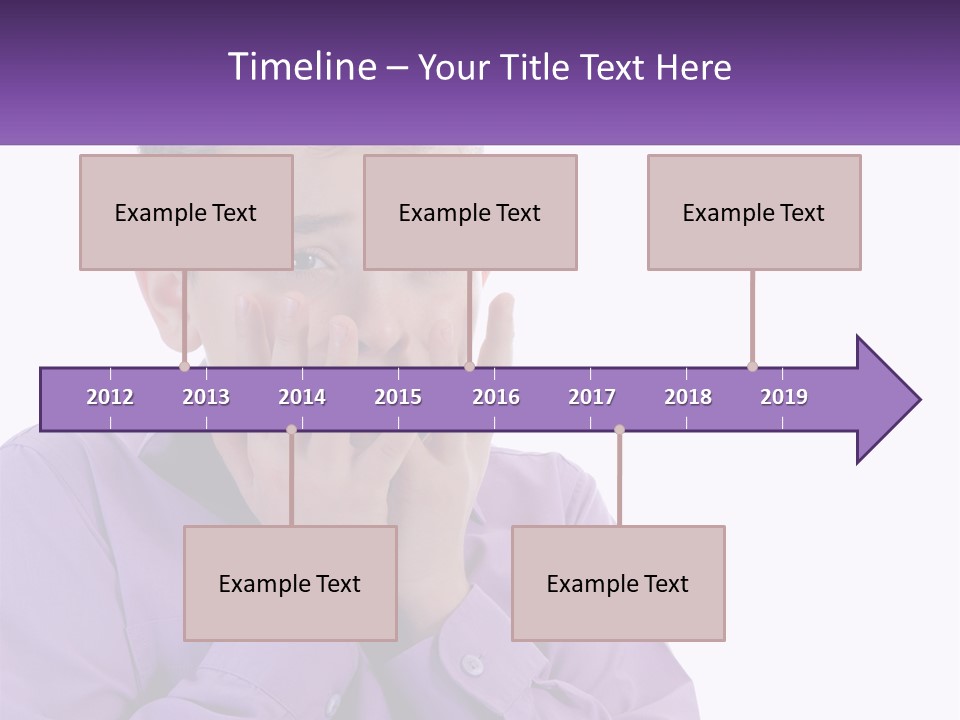 A Young Boy Is Holding His Hands To His Mouth PowerPoint Template